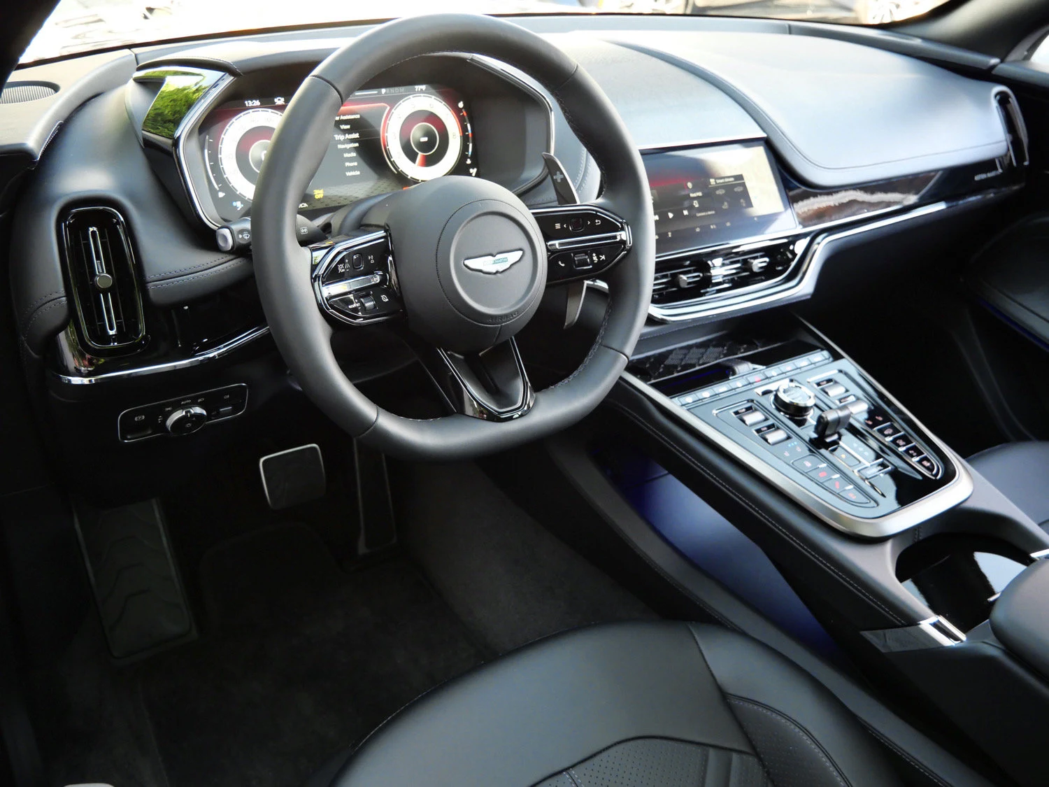 2026 Aston Martin DBX S interior, dashboard, Onyx Black - Semi Aniline
