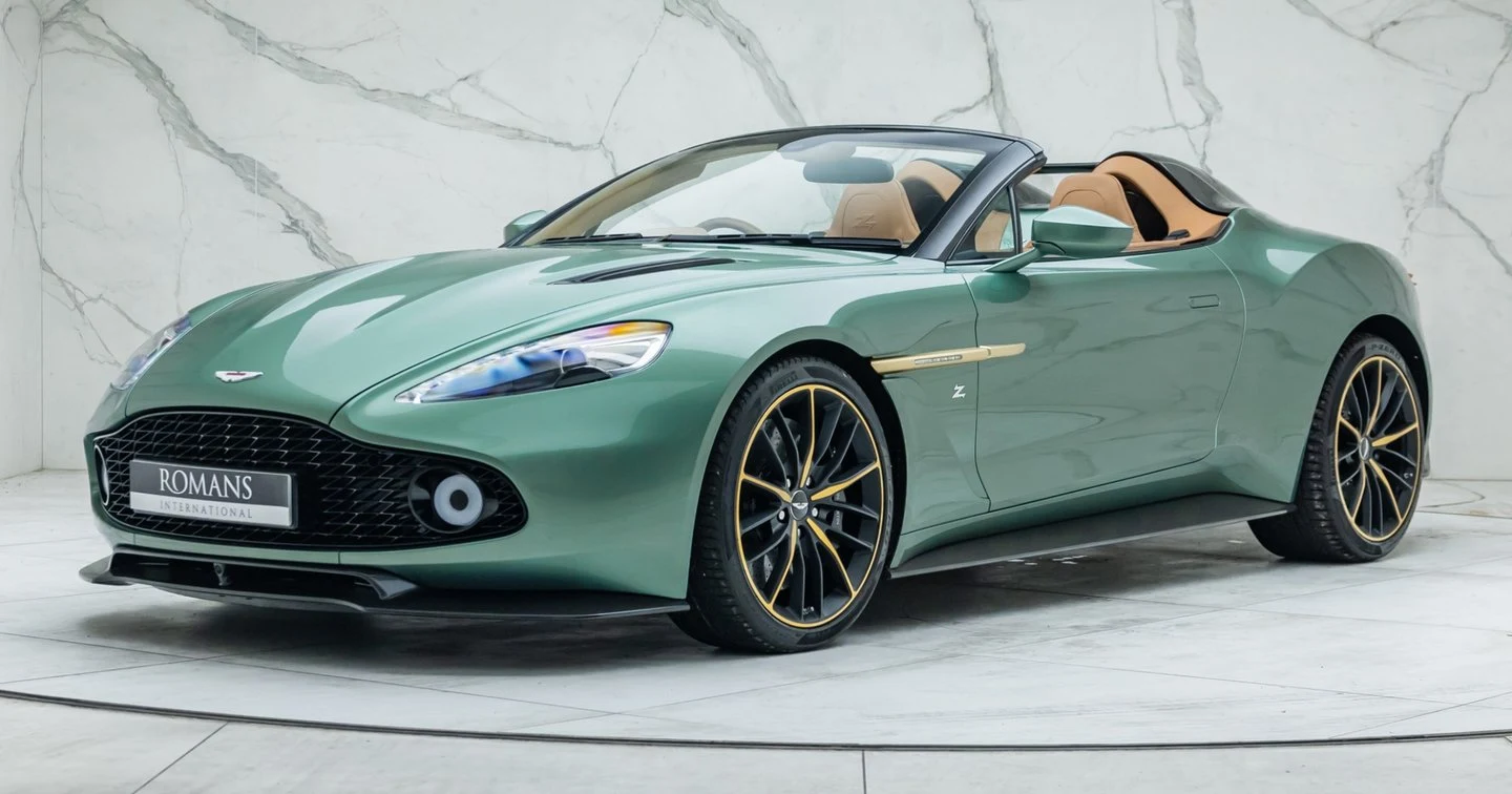 Aston Martin Vanquish Zagato Speedster · Caplan Roadster Green · Romans International