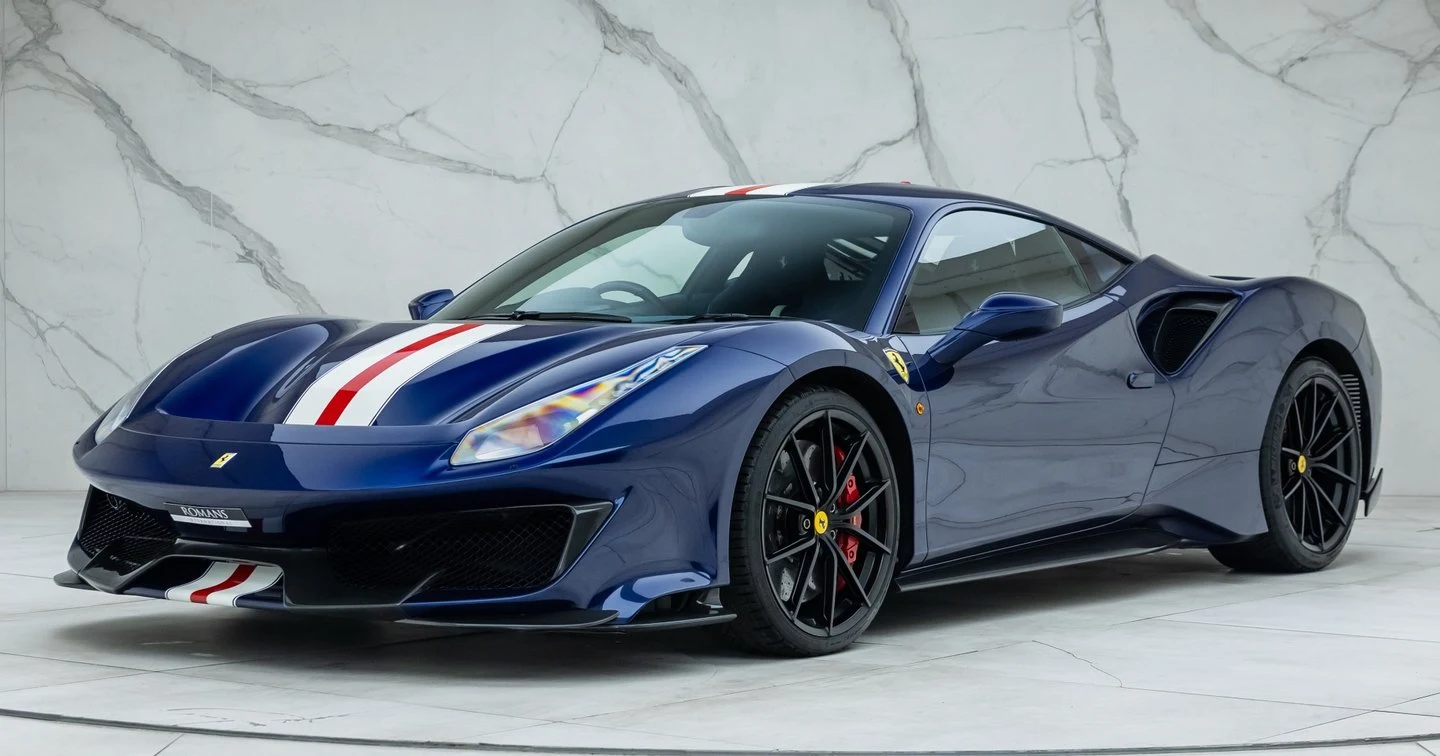 Ferrari 488 Pista · Blu Le Mans Metallic · Romans International