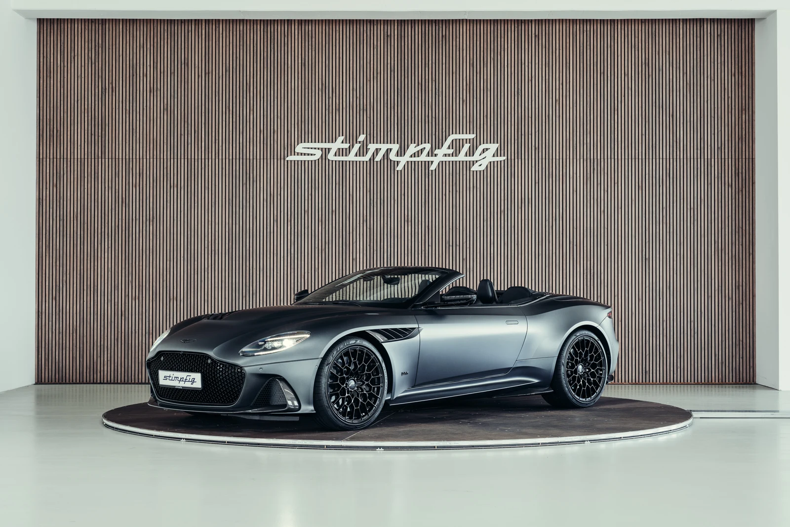 Aston Martin DBS 770 Ultimate Volante, full-car front three-quarter view.