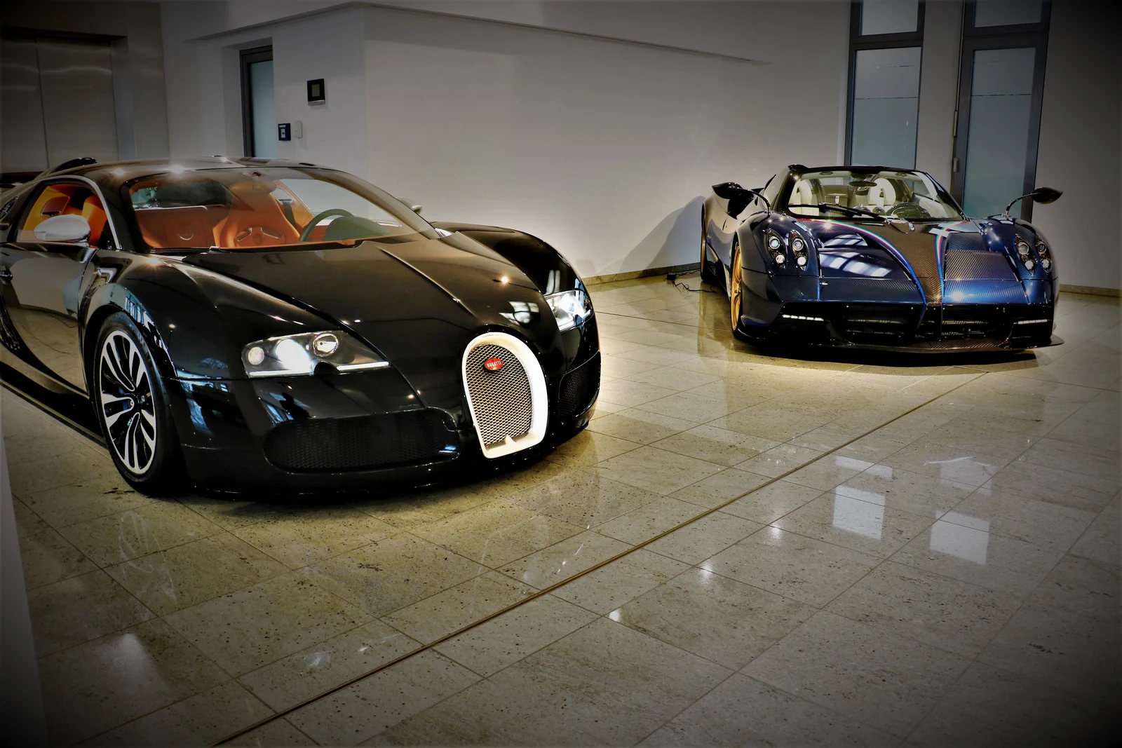 Bugatti Veyron 16.4 Sang Noir, full-car front three-quarter view.