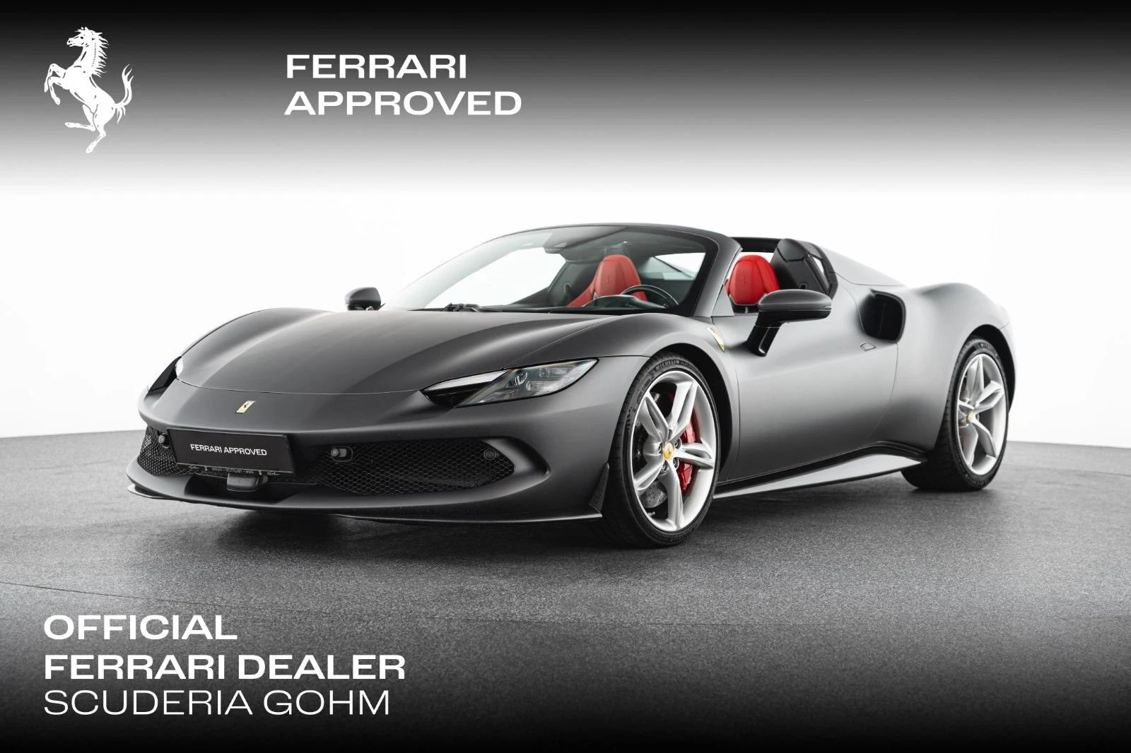 Ferrari 296 GTS, full-car front three-quarter view.