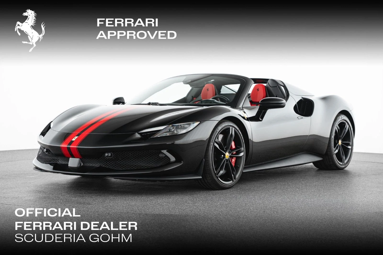 Ferrari 296 GTS, full-car front three-quarter view.