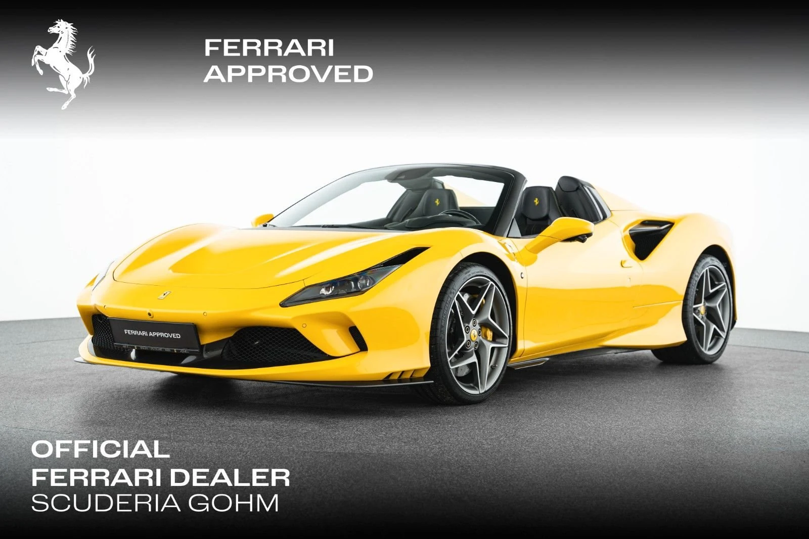Ferrari F8 Spider, full-car front three-quarter view.