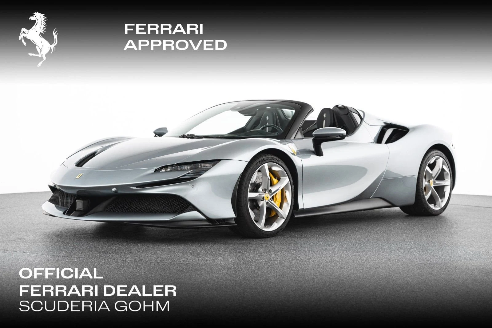 Ferrari SF90 Spider, full-car front three-quarter view.