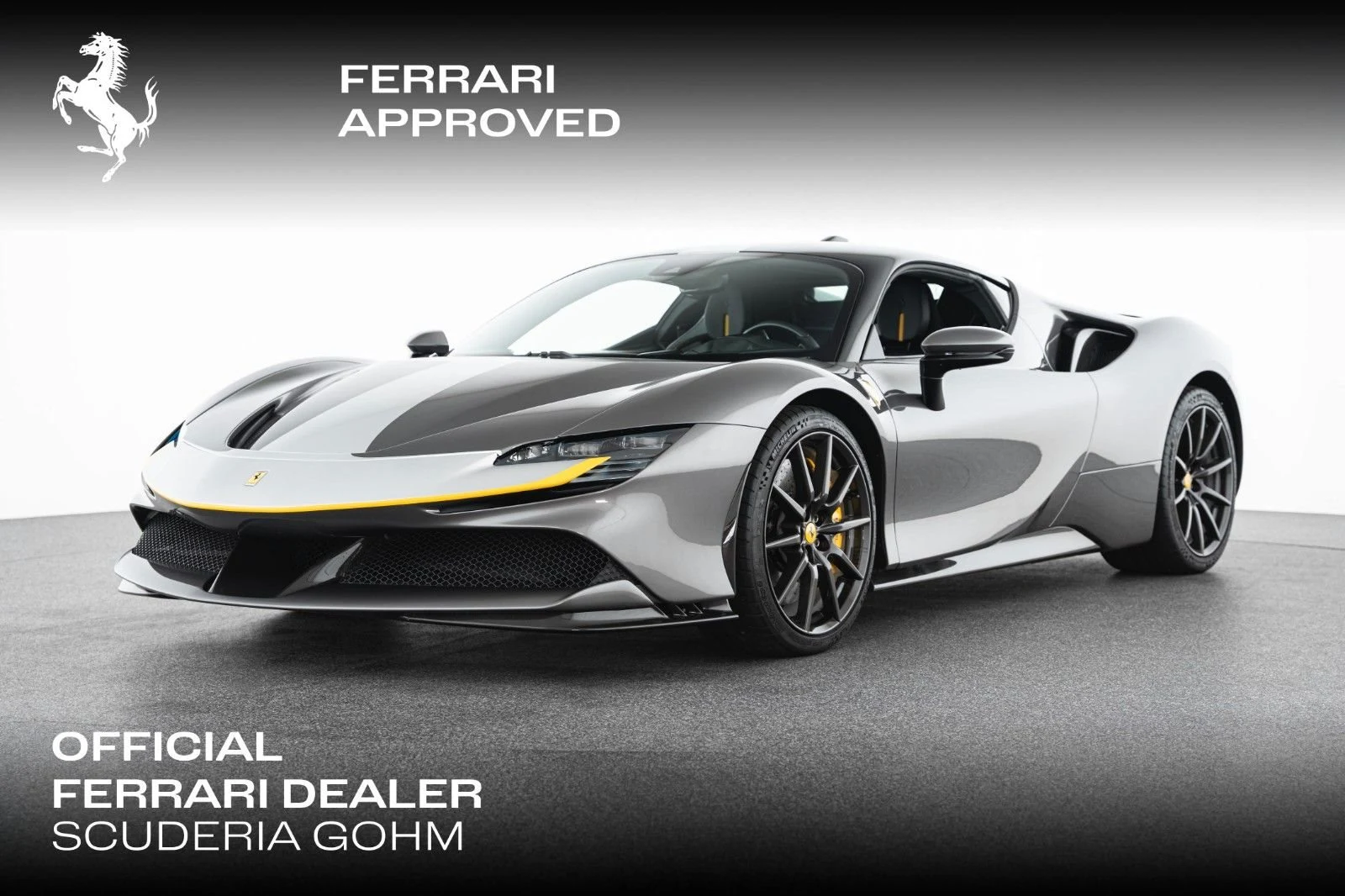 Ferrari SF90 Stradale, full-car front three-quarter view.