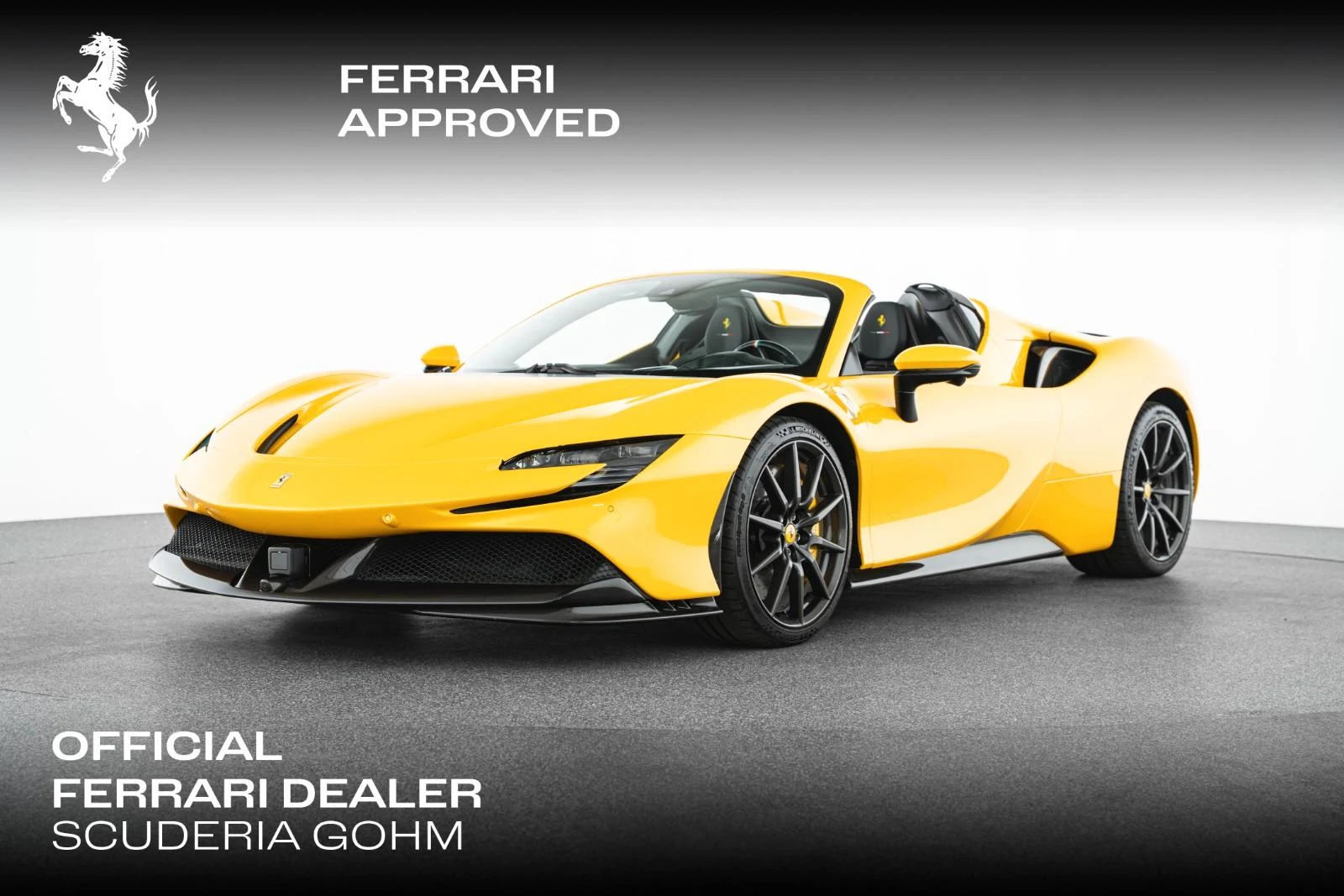 Ferrari SF90 Spider Assetto Fiorano, full-car front three-quarter view.