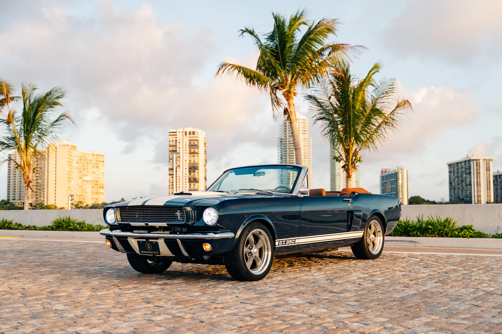 Shelby Mustang GT350 Convertible by Revology, full-car front three-quarter view.