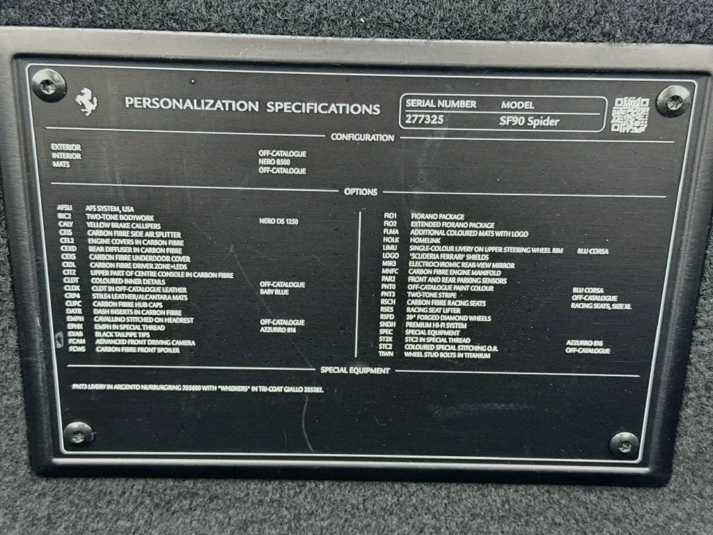 2022 Ferrari SF90 Spider Assetto Fiorano, 17/20