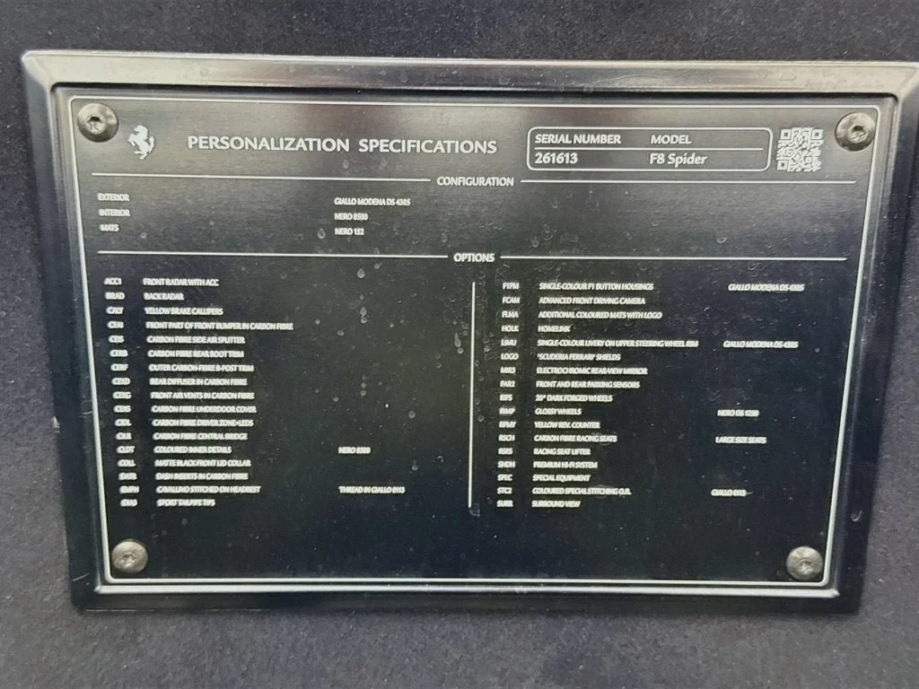 2021 Ferrari F8 Spider, 17/20