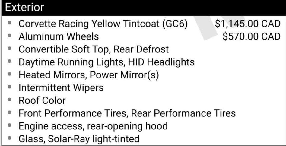2016 Chevrolet Corvette Z06 Convertible (C7), 9/28