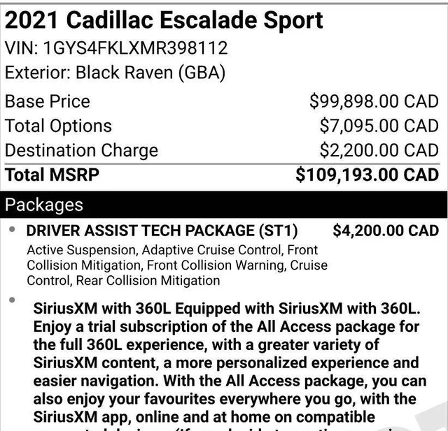 2021 Cadillac Escalade Sport (5th Generation), 8/30