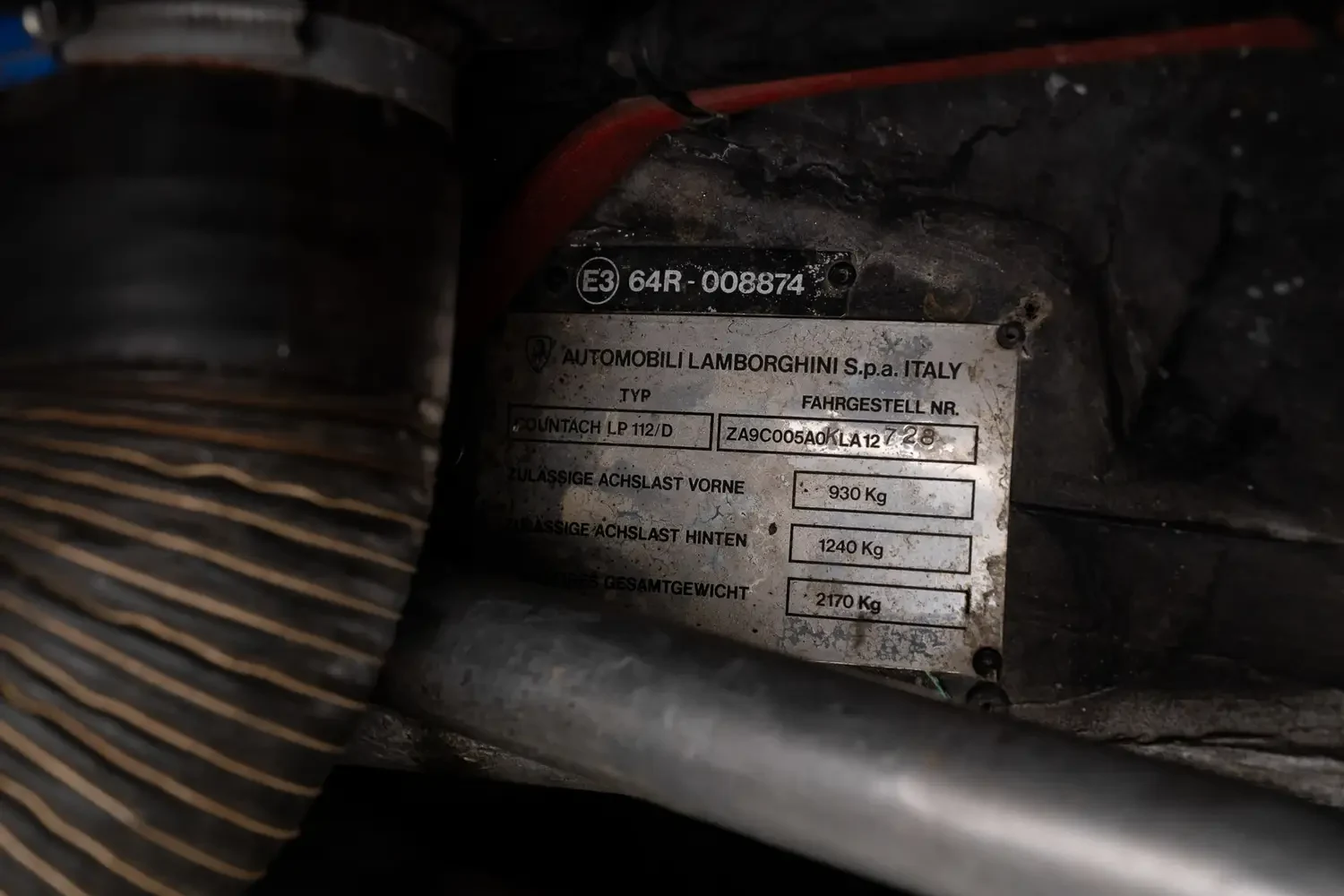 1989 Lamborghini Countach 25th Anniversary engine