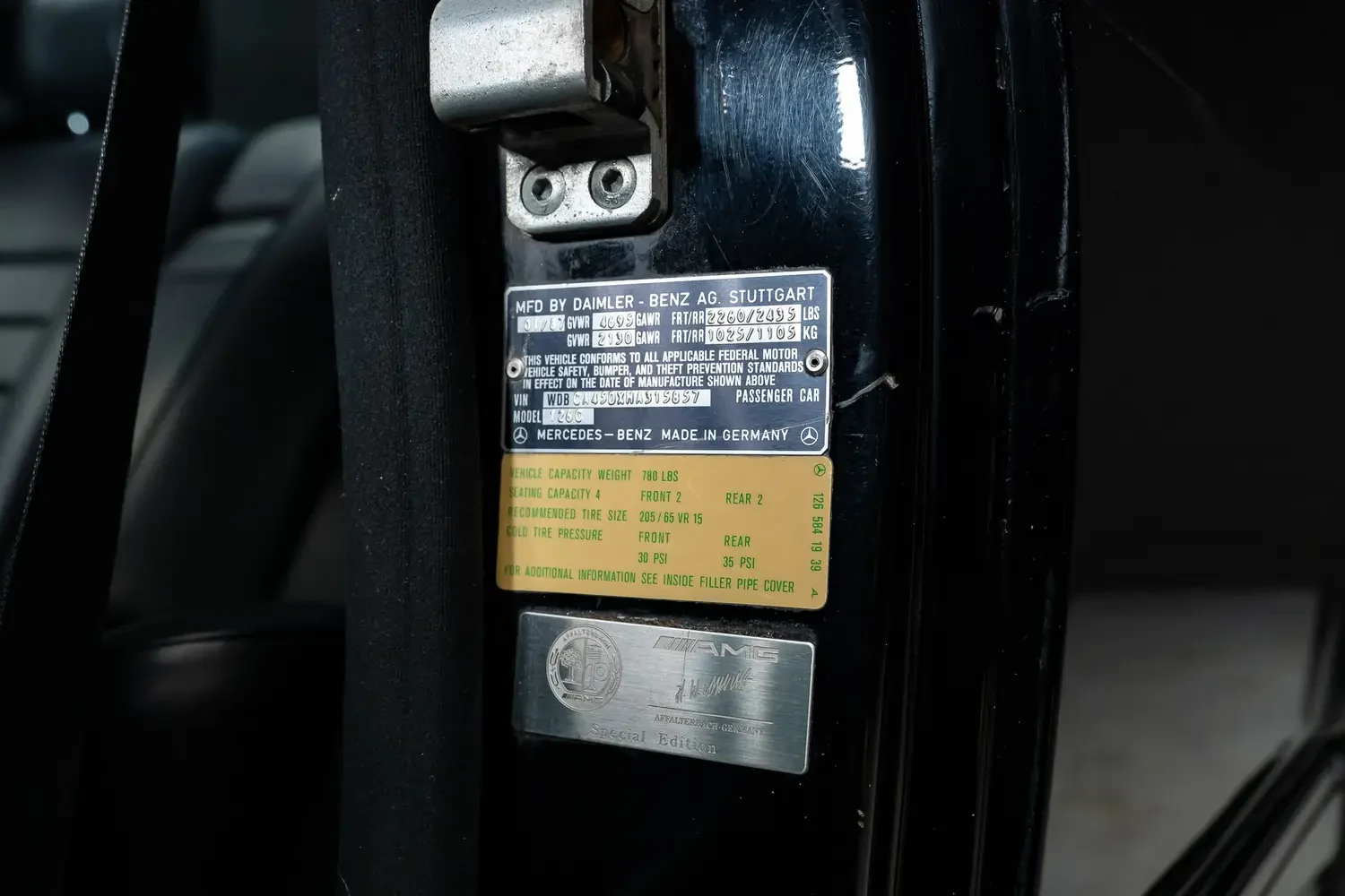 1987 Mercedes-Benz 560 SEC AMG 6.0 interior, door panel