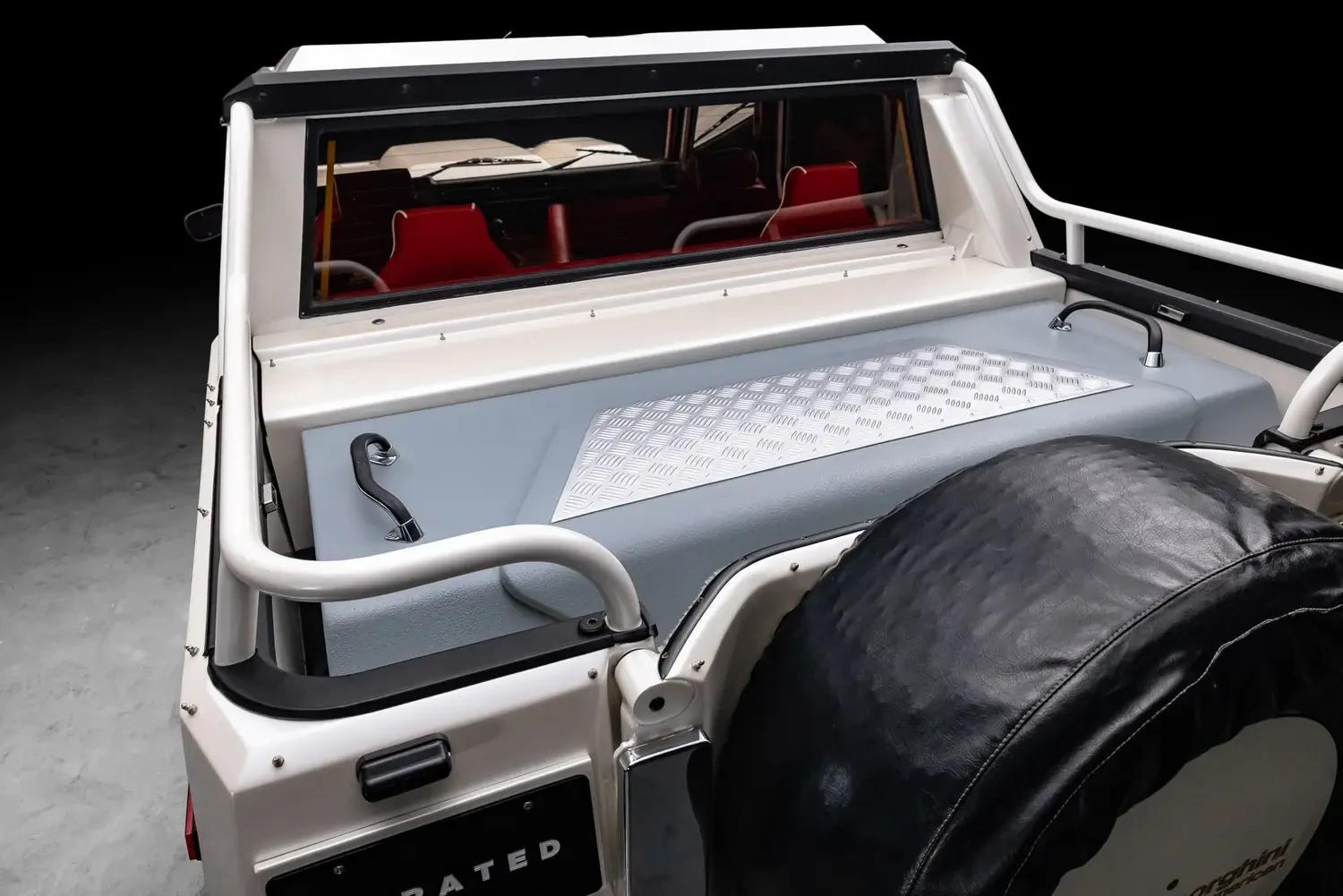 1990 Lamborghini LM002 interior, Rosso and Bianco