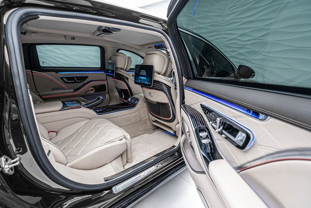 2024 Mercedes-Benz S 680 Maybach Armored B6 interior, seats, magmagrau
