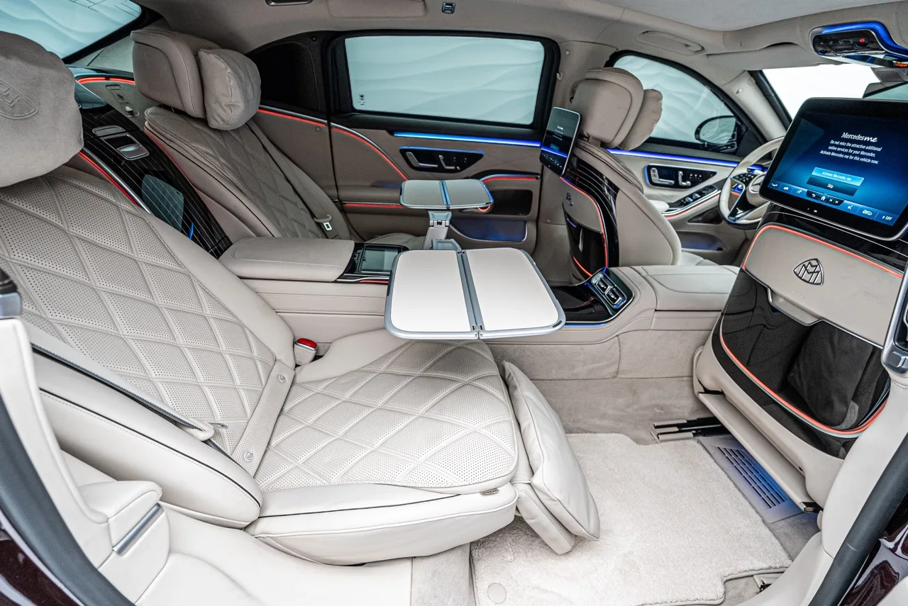 2024 Mercedes-Benz S 680 Maybach Armored B6 interior, seats, magmagrau
