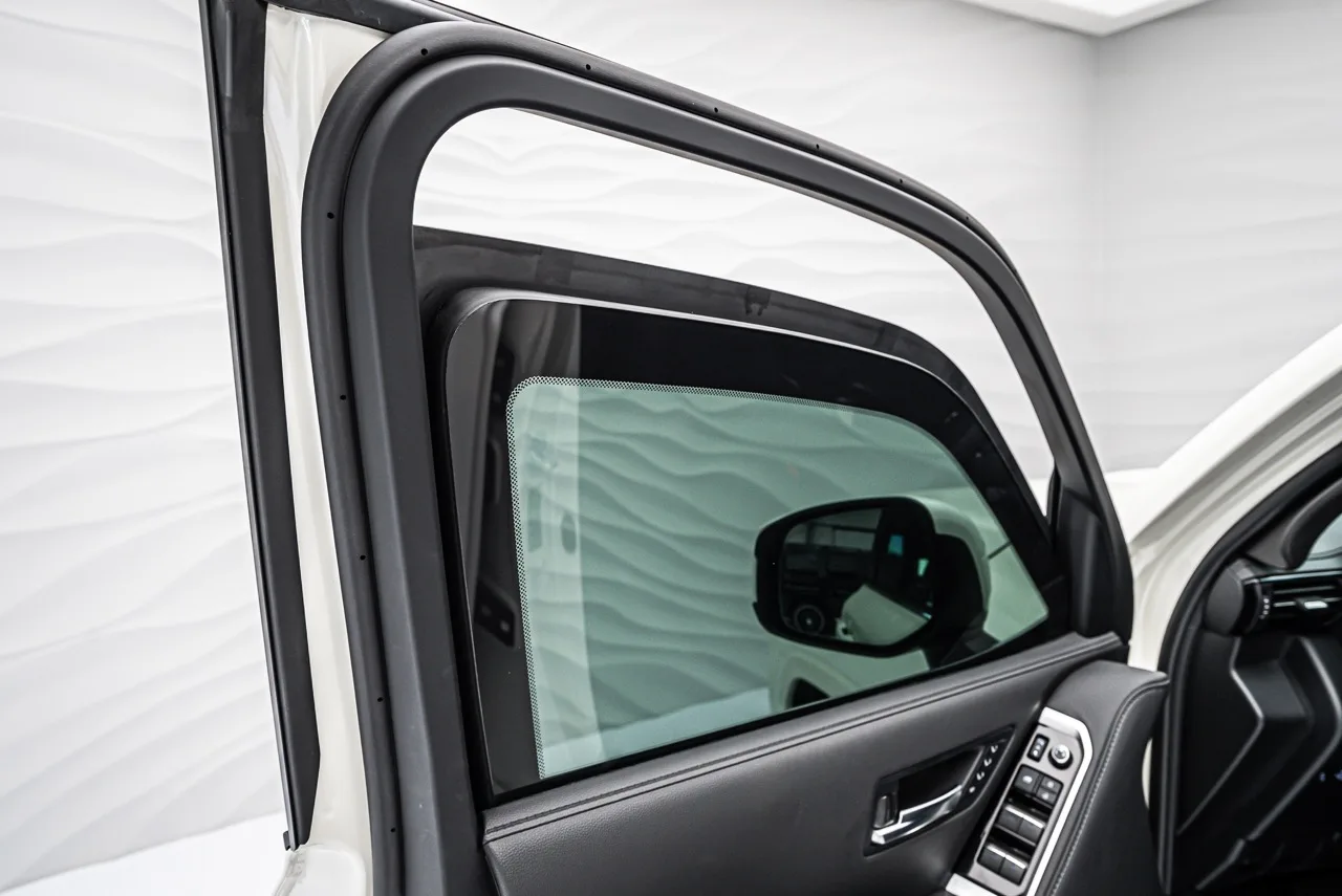 2024 Toyota Land Cruiser Armored B6 interior, door panel, Black Leather