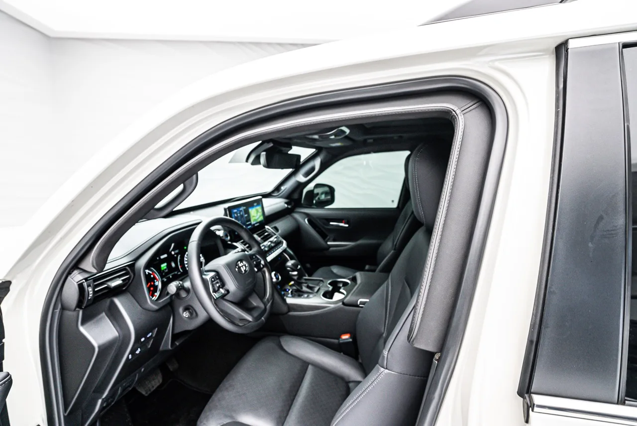2024 Toyota Land Cruiser Armored B6 interior, Black Leather