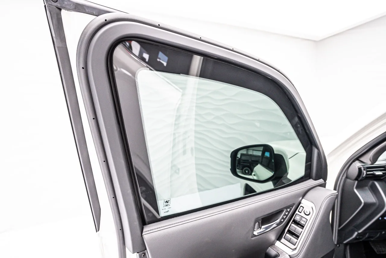 2024 Toyota Land Cruiser Armored B6 interior, door panel, Black Leather