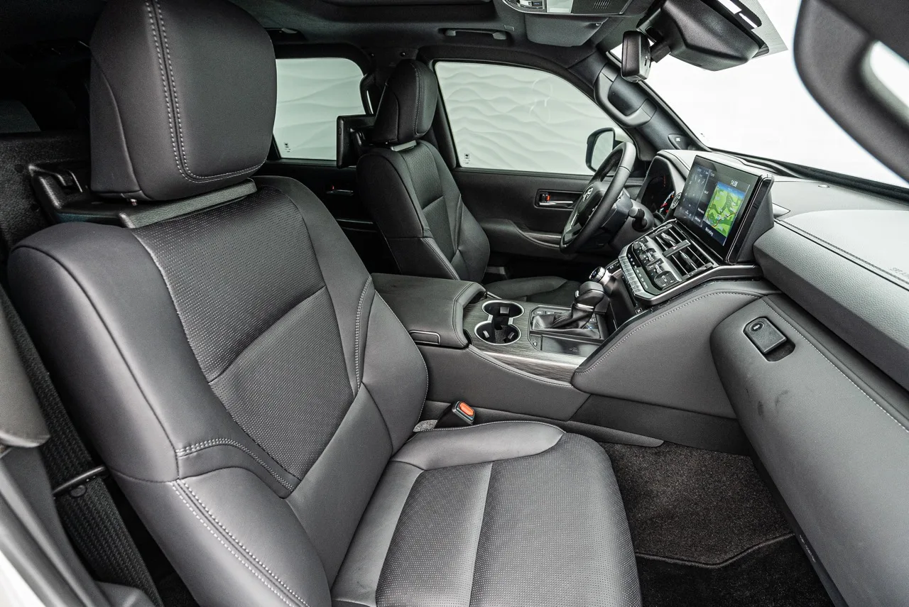 2024 Toyota Land Cruiser Armored B6 interior, seats, Black Leather
