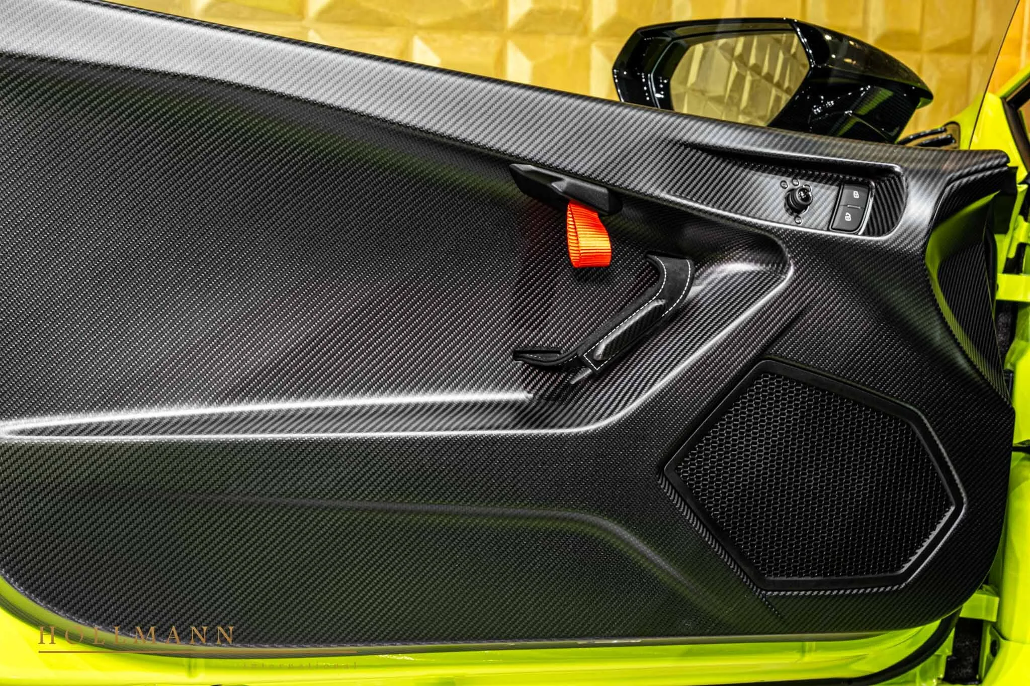 2024 Lamborghini Huracán STO interior, door panel, Nero Cosmus