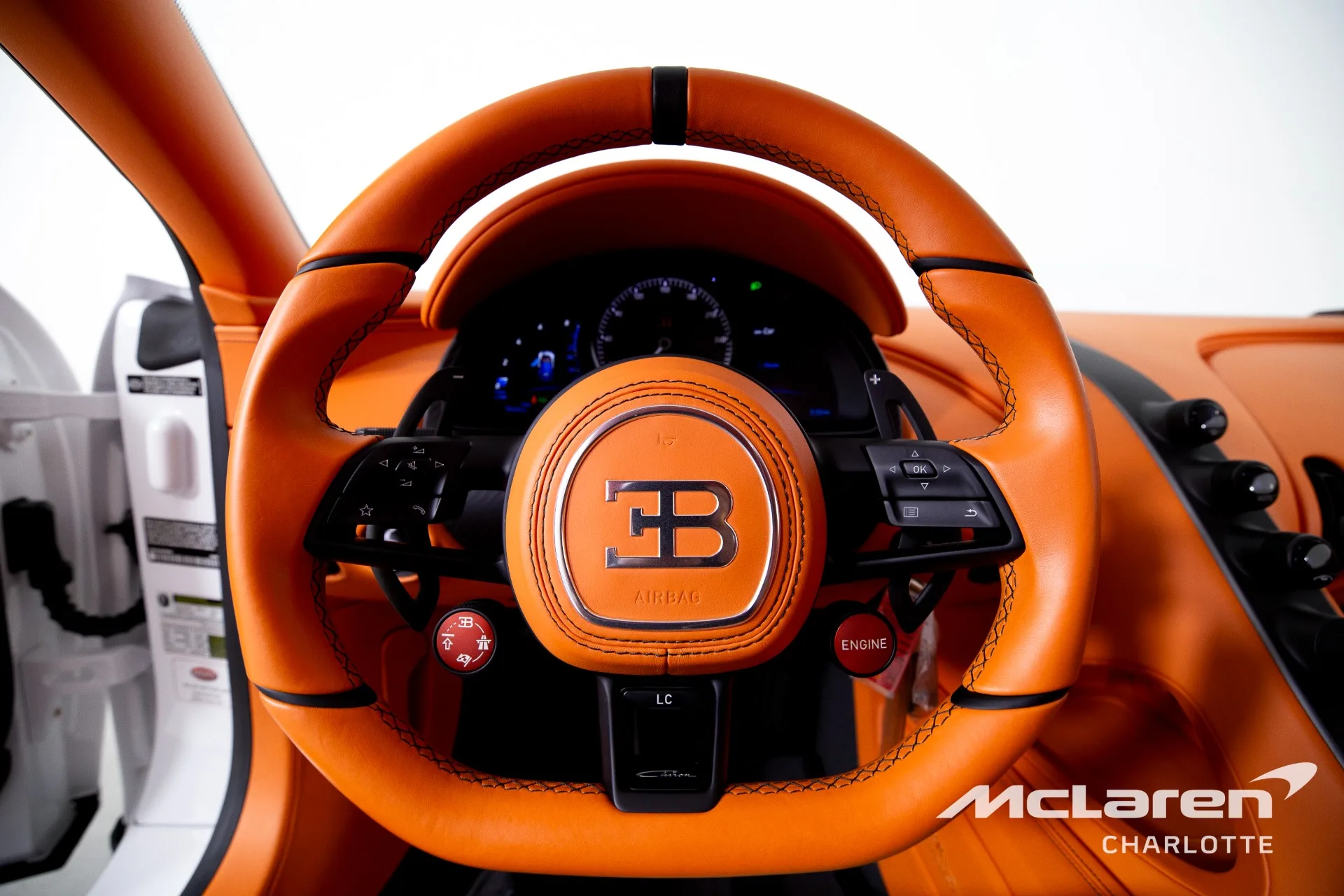 2022 Bugatti Chiron Pur Sport interior, steering wheel