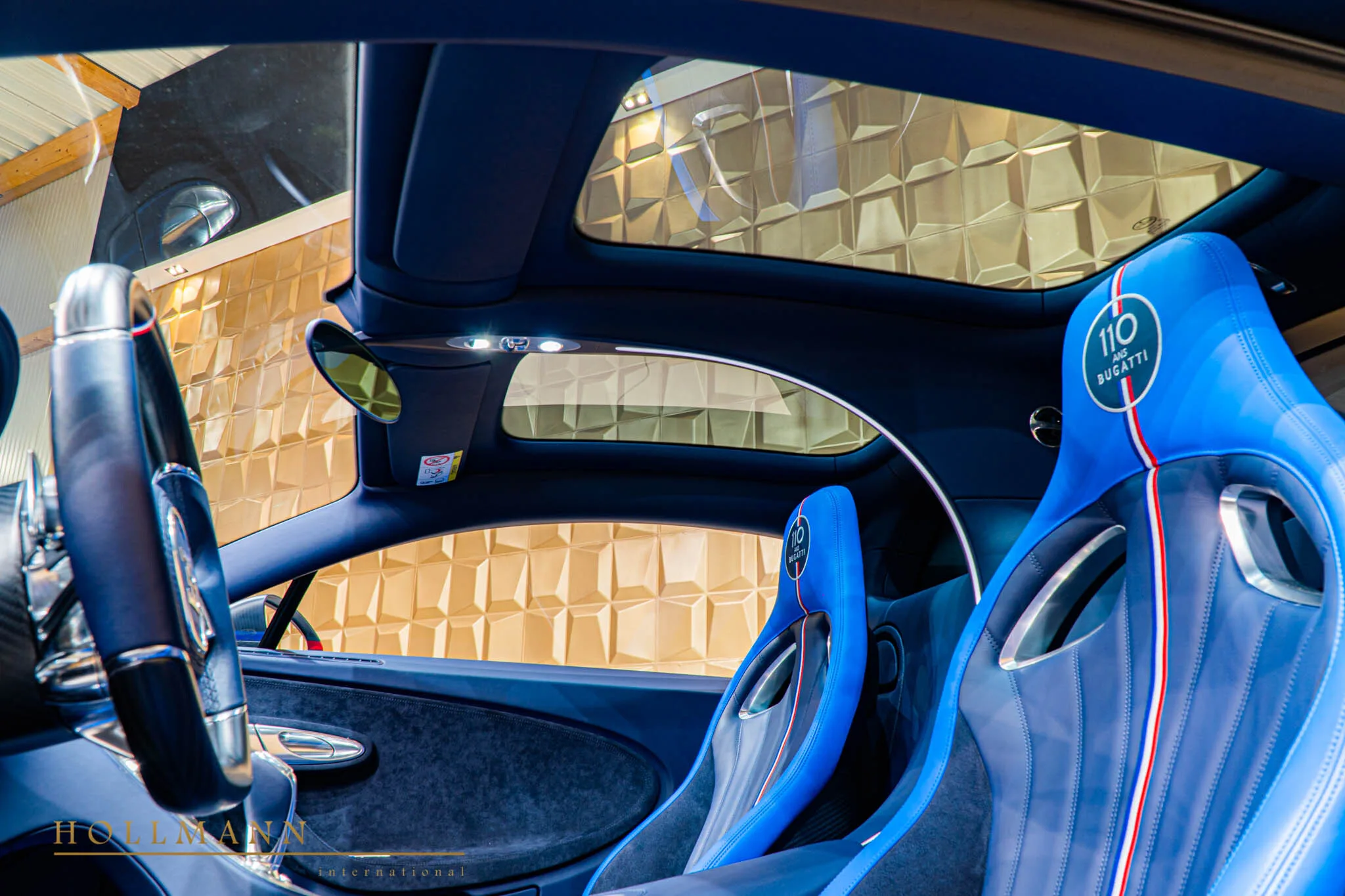 2019 Bugatti Chiron Sport 110 Anniversary interior, seats, Deep Blue