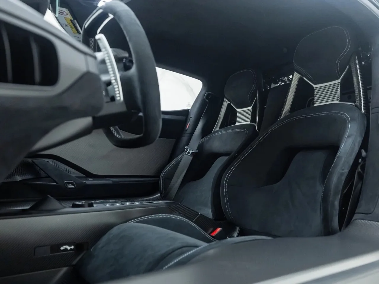 2021 Ford GT Carbon Series interior, Black Alcantara