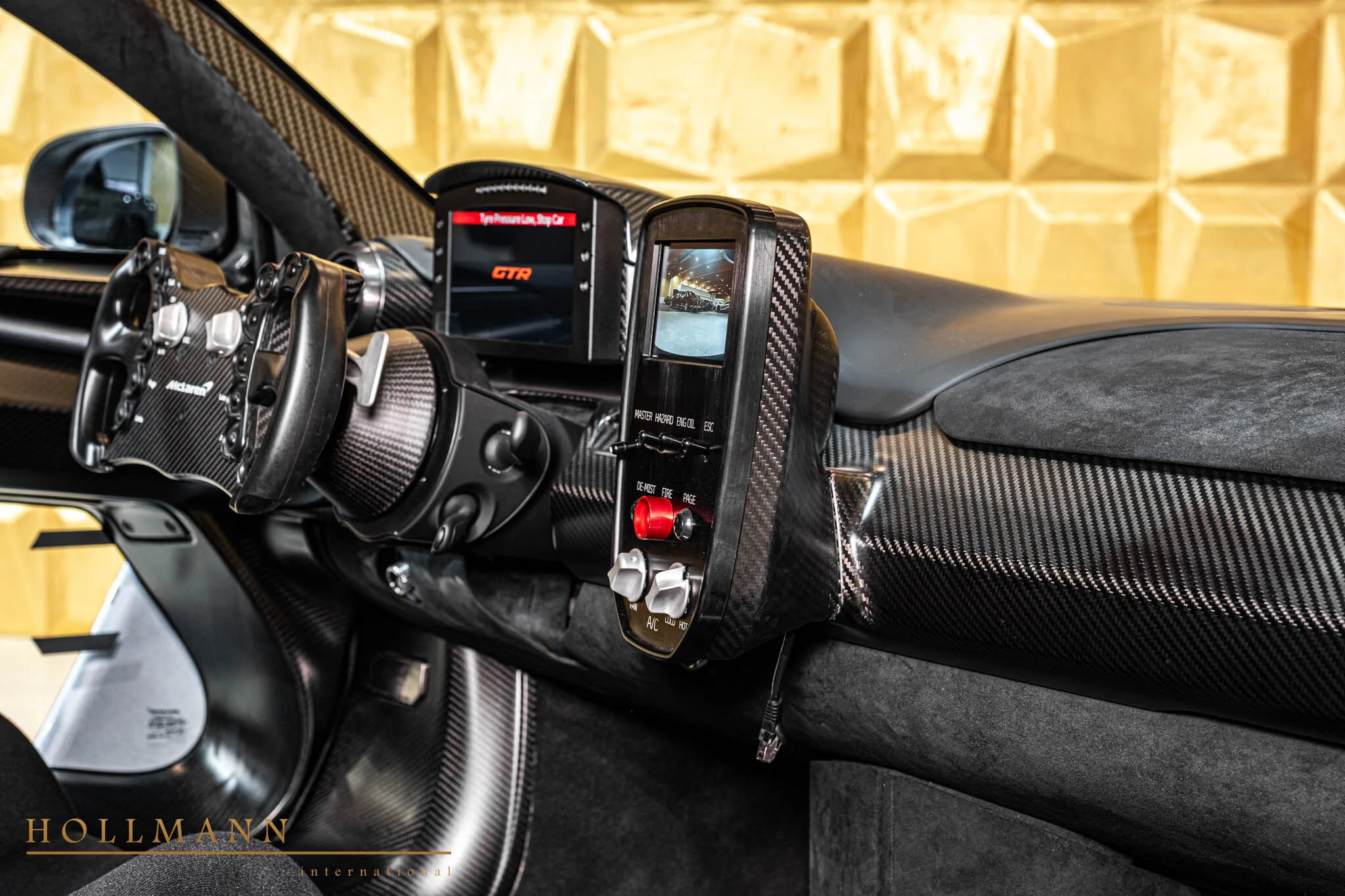 2024 McLaren Senna GTR interior, center console, Black