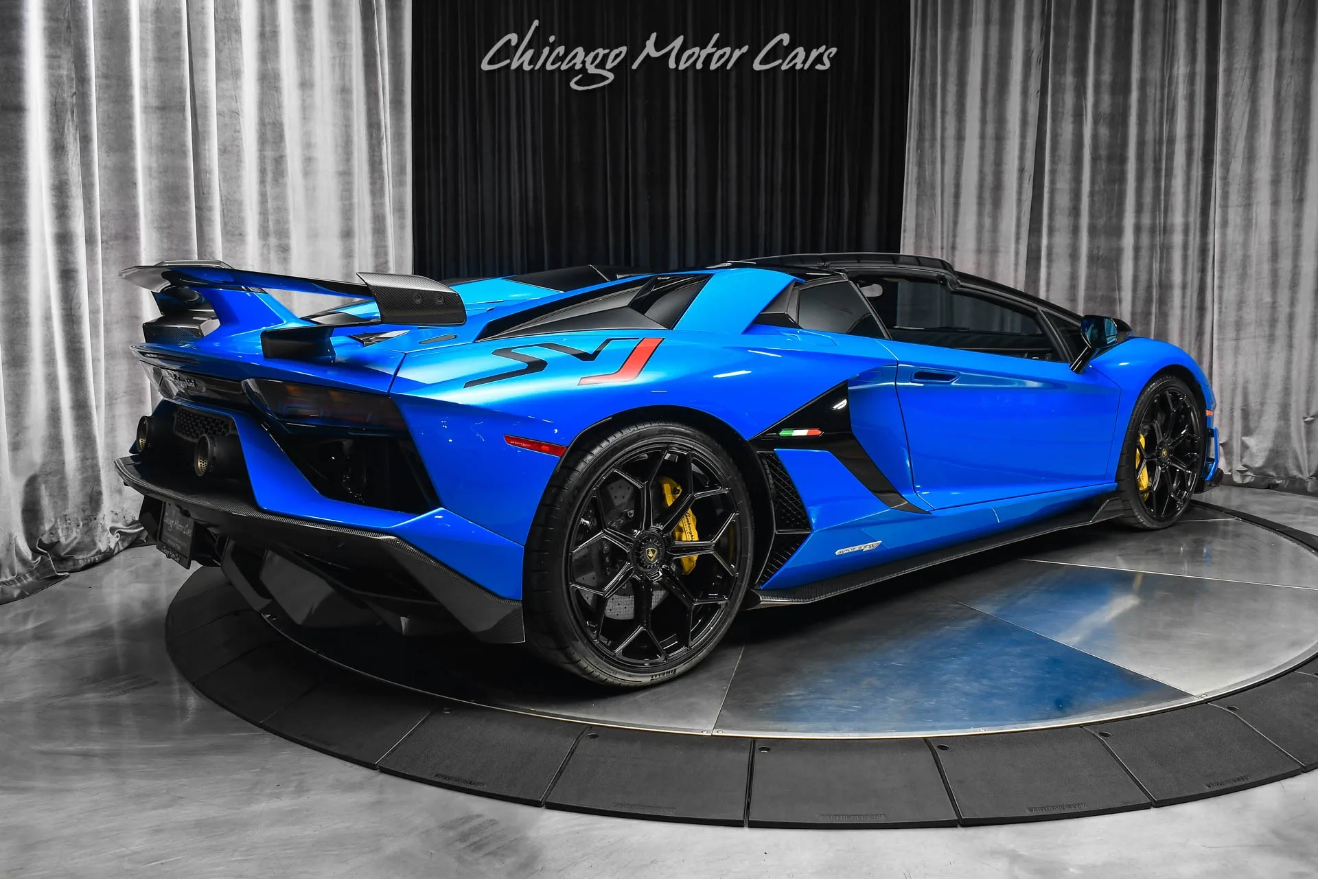 2021 Lamborghini Aventador LP770-4 SVJ Roadster for sale, exterior, Blu Nila Glittered