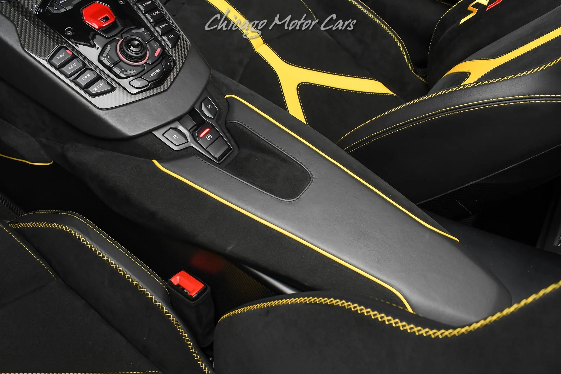 2021 Lamborghini Aventador LP770-4 SVJ Roadster interior, Nero Cosmus with Giallo Taurus