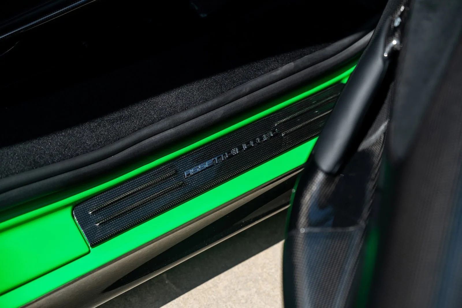 2023 Ferrari SF90 Stradale Assetto Fiorano interior, door sill