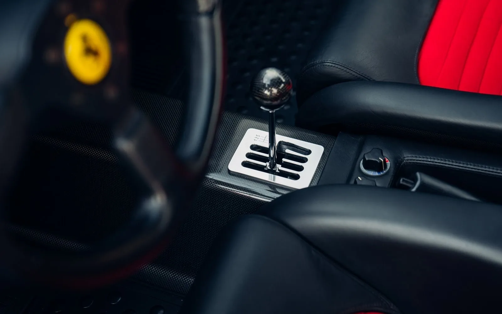 1997 Ferrari F50 interior, center console