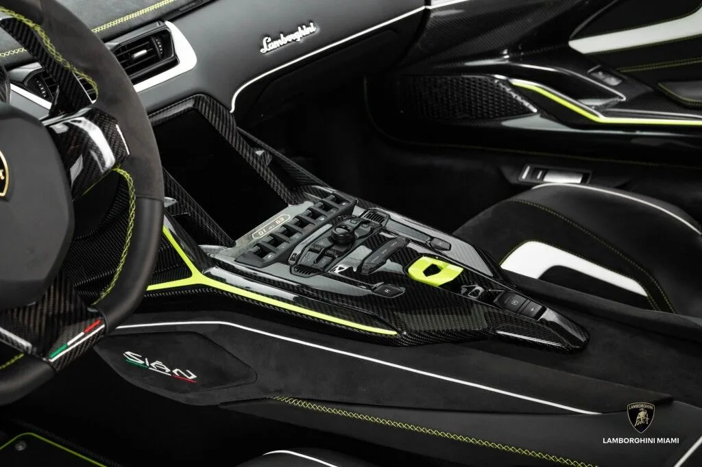 2020 Lamborghini Sián FKP 37 interior, Nero Cosmus