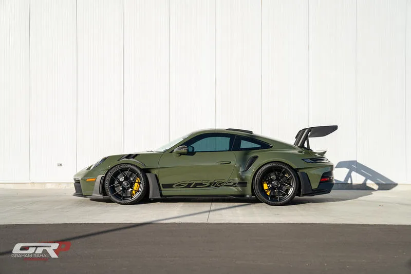 2024 Porsche 911 GT3 RS PTS, side profile, Nato Olive