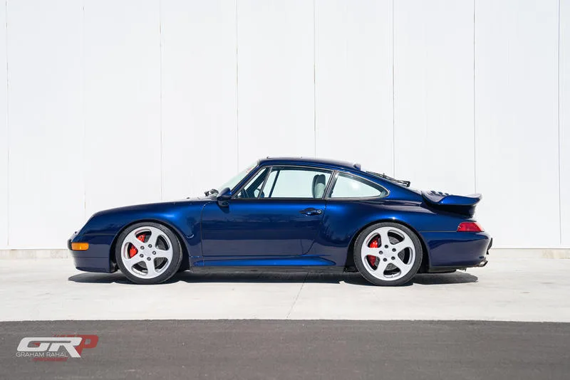 1996 Porsche 911 Turbo 993, side profile, Blue