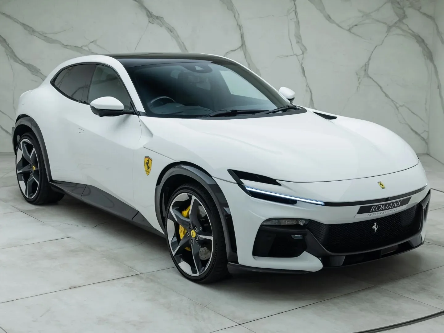 2024 Ferrari Purosangue for sale, front three-quarter view, Bianco King