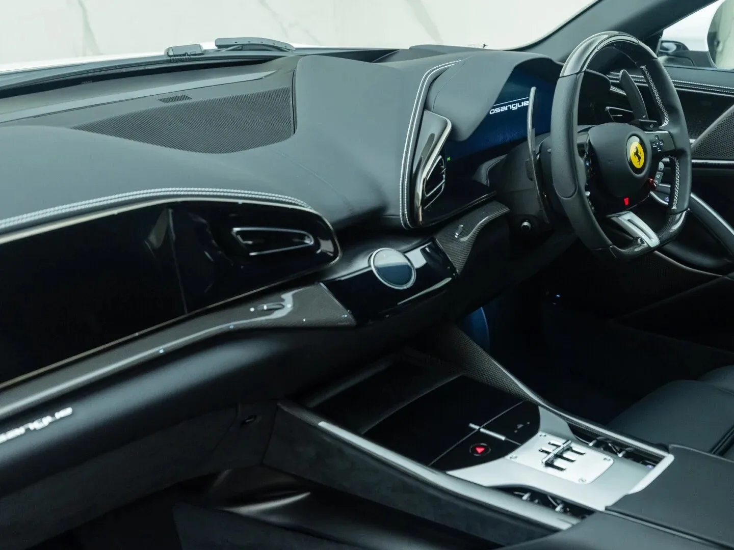 2024 Ferrari Purosangue interior, dashboard, Nero Leather