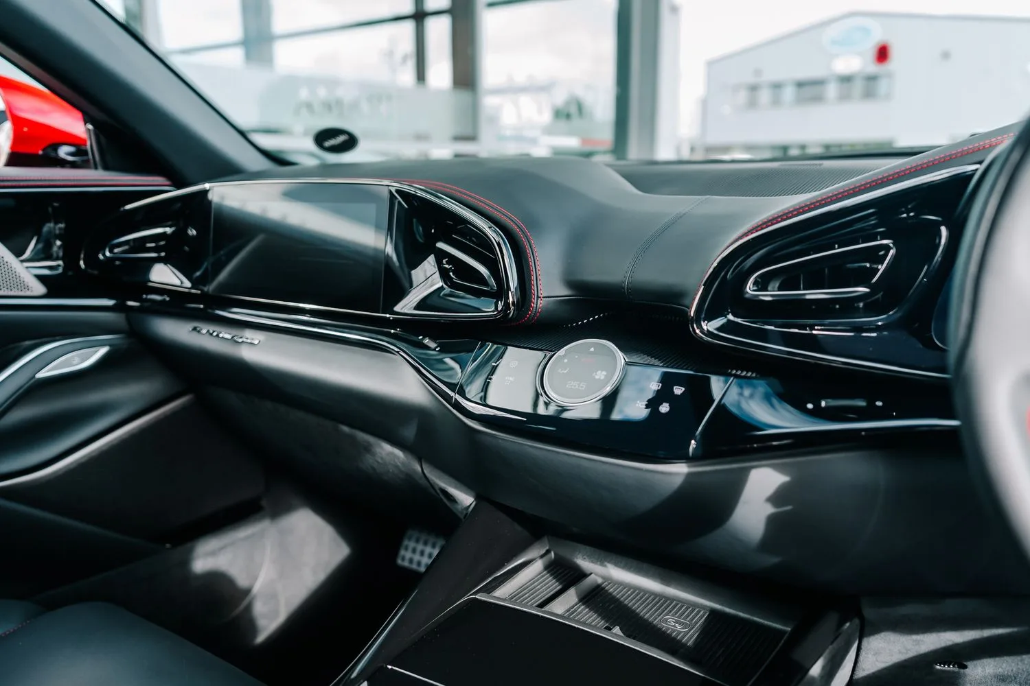 2024 Ferrari Purosangue interior, Nero Hide and Alcantara
