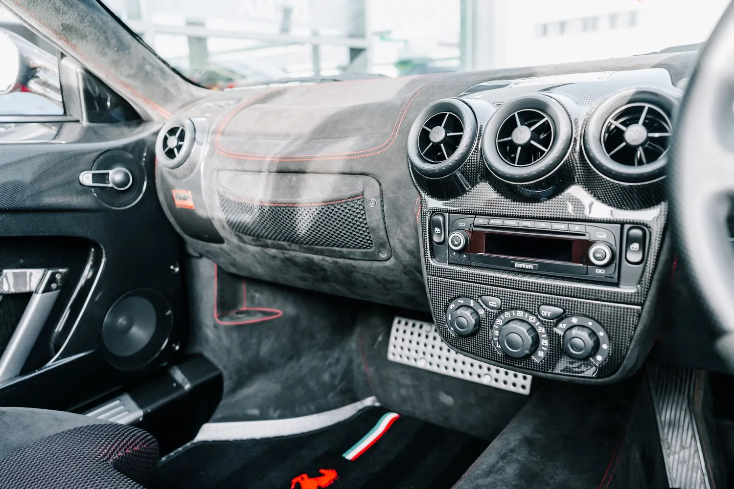 2009 Ferrari F430 16M Scuderia Spider interior, dashboard, Nero Alcantara