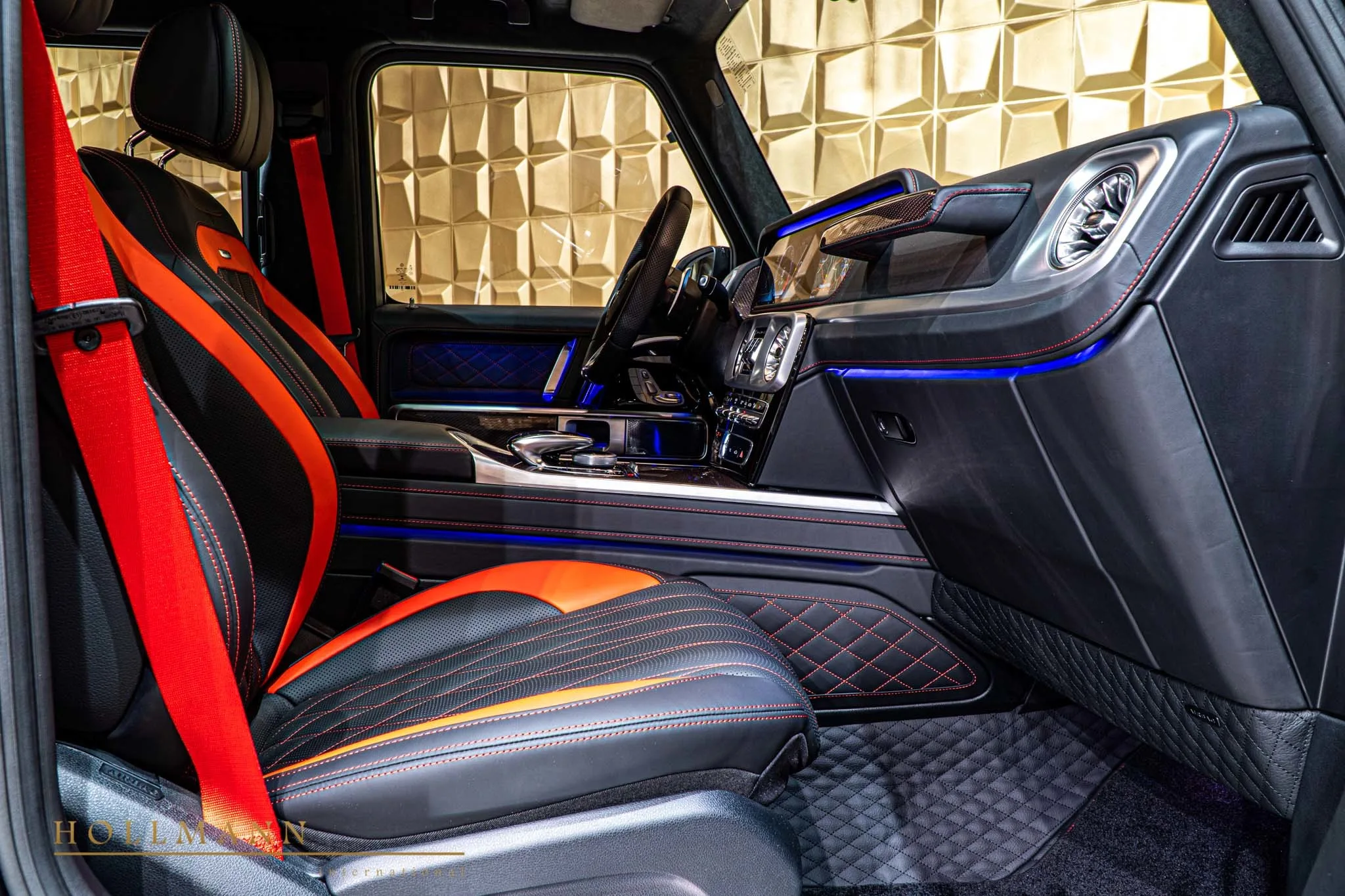 2019 Mansory G-Class interior, seats, Designo Leather Black/Red