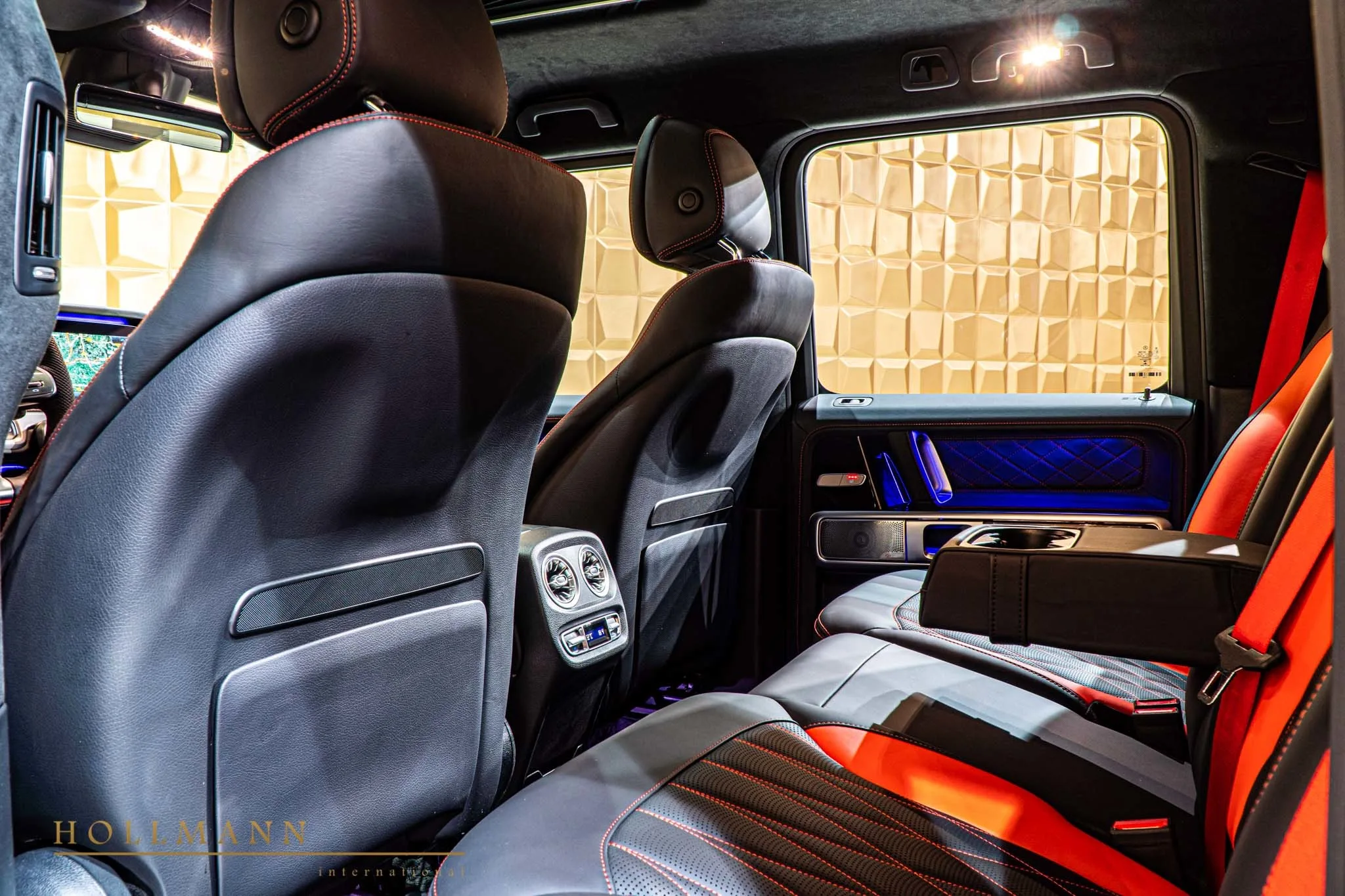 2019 Mansory G-Class interior, seats, Designo Leather Black/Red