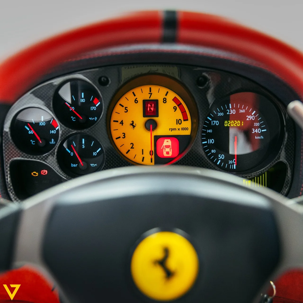 2004 Ferrari 360 Challenge Stradale interior, steering wheel