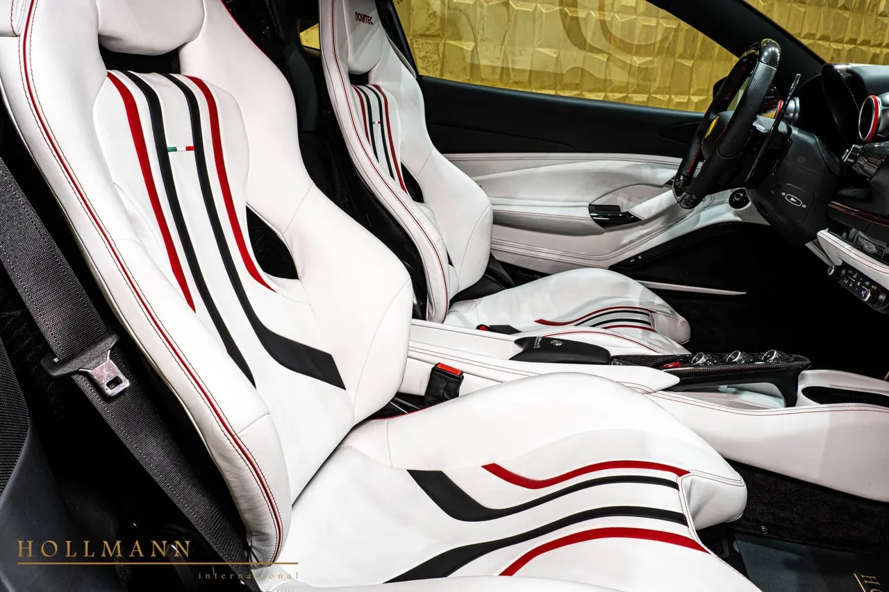 2024 Ferrari F8 Tributo by Novitec N-Largo interior, seats, Customized White and Black