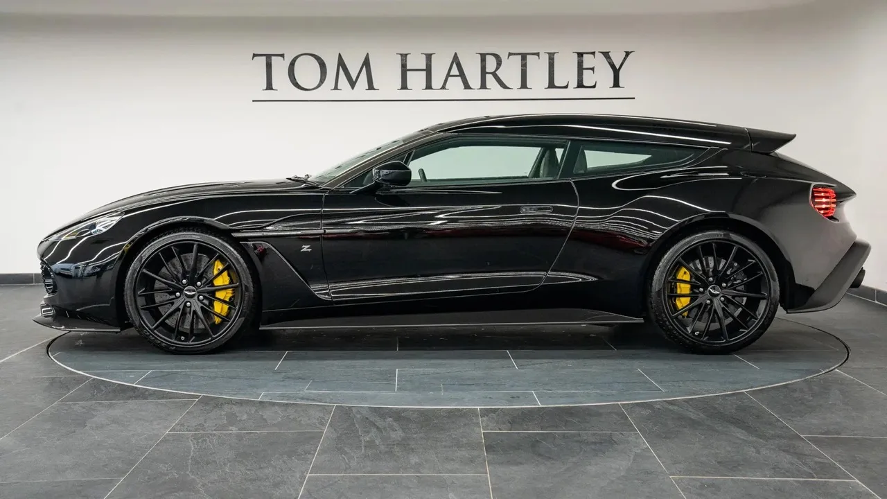 2019 Aston Martin Vanquish Zagato Shooting Brake, side profile, Black