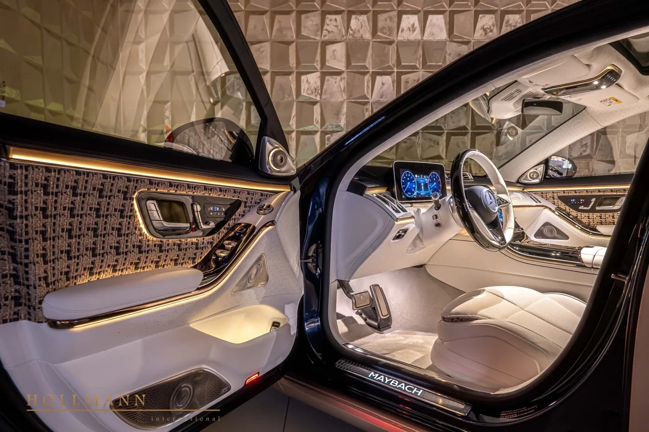 2024 Mercedes-Maybach S 680 Haute Voiture interior, Exclusive Leather White