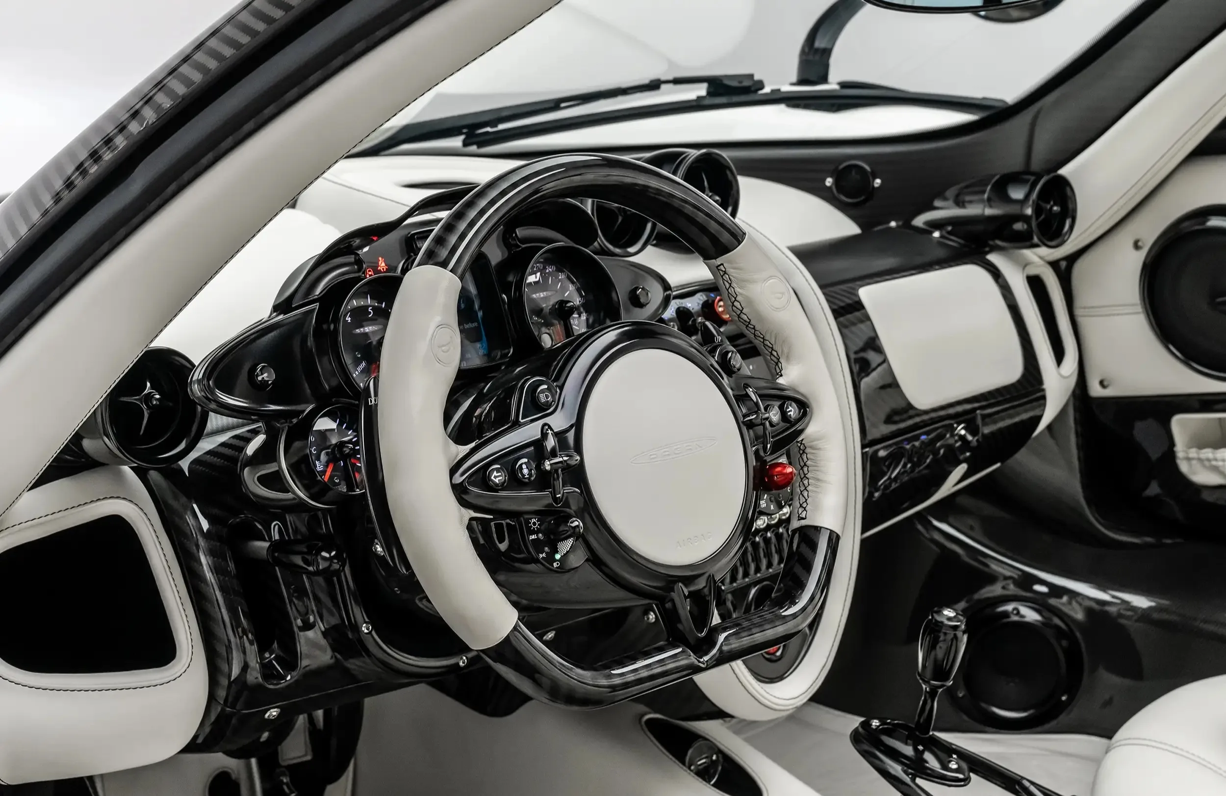 2018 Pagani Huayra Roadster interior, White