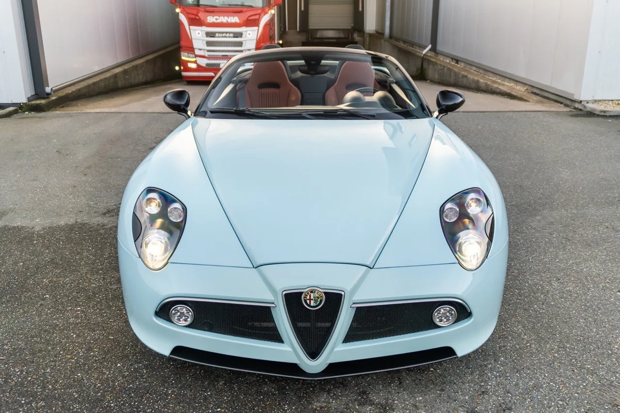 2013 Alfa Romeo 8C Spider for sale, exterior, Celeste