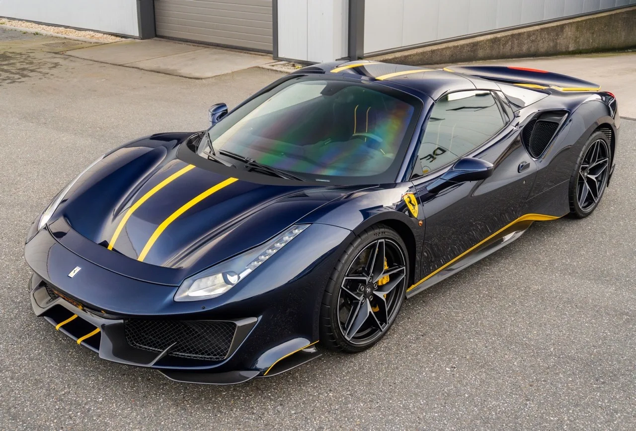 2020 Ferrari 488 Pista Spider for sale, exterior, Blu Hembery